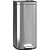 HOMCOM Pattumiera a Pedale da 30L con Secchio Rimovibile, in Metallo e PP, 29x36x59.5 cm, Argento | Aosom Italy