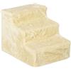 PawHut Scala per Cani a 3 Gradini, Scaletta per Cani e Gatti di 4.5 kg in Velluto Sfoderabile e Lavabile, Beige | Aosom Italy