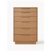 HKLIVING Cassettiera in legno Sungkai Space Age - Marrone chiaro