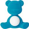 QEEBOO LAMPADA TEDDY GIRL, VELVET FINISH, LED RICARICABILE 25002 AZZURRO