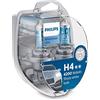 Philips Automotive Lighting WhiteVision ultra effetto Xenon H4 lampada fari, Bianco intenso - 4.200K, confezione doppia