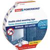 Tesa Powerbond Mirror - Nastro biadesivo di montaggio per specchi, resistente all'umidità, per bagno e doccia, 5 m x 19 mm