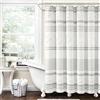 Lush Decor Urban Diamond - Tenda da doccia in cotone riciclato, 182,9 x 182,9 cm, colore: Grigio