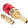Walfront Set di connettori rapidi per adattatore per gas e raffreddamento ad acqua 8 mm per torcia per saldatore MIG TIG(Rosso)