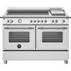 BERTAZZONI HER125I2EXT Cucina, Piano cottura a induzione, 120 cm, 5 Zone, 2 Zone flex, Serie Heritage, Acciaio inox, Nuova classe A