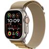 Apple Watch Ultra 2 GPS + Cellular 49 mm Sportwatch con robusta cassa in titanio Naturale e Alpine Loop Sahara - Small. Fitness tracker, GPS di precisione, tanta autonomia, luminoso display Retina