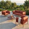 MIlani Home GALASSIA - salotto con struttura in alluminio bianco, rosso o antracite, rivestimento in corda in pvc