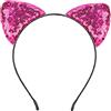 Brrnoo Fasce Con Paillettes e Orecchie di Gatto - Cerchietto Glitter Con Cerchi in Metallo per Donne e Ragazze - Decorazione per Feste e Vita Quotidiana (05)