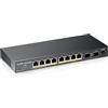 Zyxel Switch Unmanged PoE+, 10 porte Gigabit, [8 porte con 130 watt Budget] - Design senza ventole [GS1100-10HP]