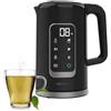 Cecotec Bollitore Elettrico da 1,7 Litri con Schermo Touch Thermosense 500 Touch. 2200W, Interno in Acciaio Inox, 5 Livelli di Temperatura, Spegnimento Automatico, Nero
