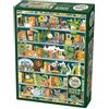Cobble Hill - Puzzle da 1000 pezzi, motivo: The Purrfect Bookshelf