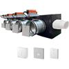 siemens - Plenum canalizzato con serrande motorizzate wifi a 4 zone, centralina e interfaccia Siemens con attacco laterale VMC