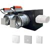 Plenum canalizzato con serrande motorizzate wifi a 2 zone, centralina e interfaccia Siemens con attacco laterale VMC