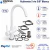 Rubinetto Miscelatore Cucina 5 Vie 3/8 Bianco per Depuratore