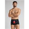 Intimissimi Boxer Cotone Superior Stampa Babbo Natale Nero