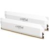 Crucial Pro RAM DDR5 64GB Kit (2x32GB) 6400MHz CL40, Overclocking Gaming, Intel XMP 3.0 / AMD EXPO, Memoria PC, Bianco - CP2K32G64C40U5W