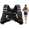 VEVOR Giubbotto con Pesi 13,8kg, Giubbotto con Pesi Fibbia Regolabile, Spalline e Striscia Riflettente per Allenamento Fisico, Attrezzatura da Allenamento Bodybuilding, Corsa, Jogging Fitness, Nero