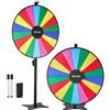 VEVOR Ruota dei Premi Girevole da 914 mm, Ruota Girevole a 18 Slot con Supporto, Altezza Regolabile, Roulette Win Fortune con Cancellabile a Secco e 2 Pennarelli, 6 Colori, per Feste, Pub, Carnevale