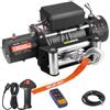 VEVOR Verricello Elettrico, Carico 6100 kg, per Camion 12 V CC con Fune in Acciaio Φ9,5 mm x 24 m, Telecomando Wireless e Cablato, IP55 Impermeabile per il Traino di SUV, Jeep, Rimorchi, Barche