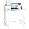 VEVOR Scrivania in Acrilico, Rettangolare a 2 Livelli Capacità di Carico 60 kg, Moderno Tavolino da Computer, per Camera da Letto, Isola Cucina, Ristorante, Ufficio, 50 x 80 x 88 cm, Trasparente