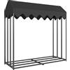 Outsunny Portalegna da esterno, con copertura 600D Oxford capacità 1,9 m³, acciaio 186x70x185cm nero | Aosom Italy
