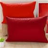 PETTI Artigiani Italiani - Coppia di Federe Cuscino 50x30 cm in Microfibra, Cuscini Arredo Camera da Letto, Divano, Set 2 Fodere Copricuscino, Federa Double Face Rosso e Bordeaux