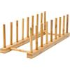 HarttiHome Supporto per piatti in legno di bambù, supporto verticale per armadietto da cucina, organizer per stoviglie, pentole, coperchi, ciotole, tazze, tagliere, organizer da cucina