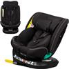 Lionelo Bastiaan i-Size Seggiolino Auto Evolutivo 4-in-1 per bambini 0-12 Anni (40-150 cm) ISOFIX, 21 Regolazioni, Girevole 360° Protezione Laterale (BASTIAAN I-SIZE, Nero Carbon)