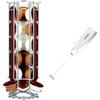 Fackelmann 9937250 Set caffè con Porta Capsule, Acciaio Inossidabile, Grigio