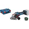 Bosch Professional BITURBO smerigliatrice angolare a batteria GWS 18V-15 C (diam. mola 150 mm, con modulo Connectivity, velocità preimpostabili, batterie e caricabatt. non incl., in valigetta L-BOXX)