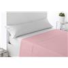 Miracle Home. Lenzuolo sopra morbido e confortevole, 100% microfibra spazzolata, senza rughe e anti-peeling. 160 x 270 Letto 90. Rosa