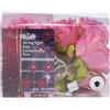 BAKAJI Catena Striscia Luminosa 10 Led Bianco Freddo Forma Fiori Rose 165cm A Batteria