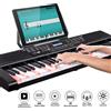 BAKAJI Tastiera Musicale Pianola Elettronica 61 Tasti Luminosi Pianoforte Attacco Aux