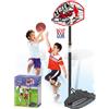 BAKAJI Basket Canestro Piantana Per Bambini Altezza Regolabile 230cm Base Riempibile