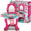 BAKAJI Specchiera Make Up Salone di Bellezza Bambini Musica Luci Giocattolo Idea Regalo