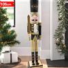 BAKAJI Soldato Schiaccianoci di Natale in Legno Altezza 106 cm Decorazioni Natalizie