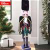 BAKAJI Soldato Schiaccianoci di Natale in Legno Altezza 106 cm Decorazioni Natalizie