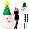BAKAJI Gonfiabile di Babbo Natale XXL Decorazione LED Natalizia Addobbo Esterno 250 cm