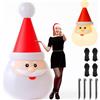 BAKAJI Gonfiabile di Babbo Natale XXL Decorazione Natalizia Luminosa da Esterno 250 cm