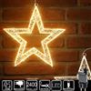 BAKAJI Stella Luminosa di Natale 3D in Metallo con 2400 LED luce calda Larghezza 70 cm