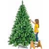 BAKAJI Albero di Natale Verde Canberra 240 cm Foltissimo con 1586 Punte Rami Innesto