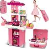 BAKAJI Playset Trolley Cucina Giocattolo per Bambini Accessori Luci e Suoni Idea Regalo