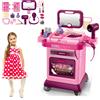 BAKAJI Carrello Trucco per Bambine con Accessori Postazione Make up Gioco Idea Regalo