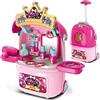 BAKAJI Trolley Valigia Trucchi Bambina Kit Set di Bellezza Accessori Gioco 2in1 Mobile