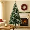 BAKAJI Albero di Natale Mingerl 240cm con Punte Innevate 1624 e Bacche Super Folto