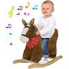 BAKAJI Cavallo Dondolo Cavalluccio Cavalcabile Peluche Gioco Bambini con Effetti Sonori