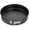 Zenker Stampo Tortiera Apribile a Cerniera 1 fondo Ø30x6,5cm in Acciaio Carbon Steel Rivestito in Antiaderente Teflon Classic Temp Max 230°C Linea Black Metallic