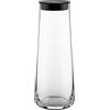 Alessi Eugenia NF09/3100 - Caraffa di Design con Tappo in Silicone, Estetica Minimale, in Vetro Cristallino, 110 cl