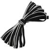 Aerzetix - Nastro bordatore Decorativo 4.5 Metri x 10mm - in Poliestere - Colore Nero e Argento con Effetto Metallizzato - per Cucito Artigianato Decorazione progetti creativi