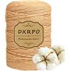 DXRPO Corda Macramè 3 mm x 300 m, Filo per Appendiabiti, Decorazioni per Casa, Camera da Letto e Matrimoni (Marrone)